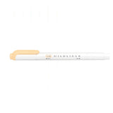 Zebra Mildliner Double-Sided Highlighter - 2022 New Colours - Individual Pens - Mild Honey Orange - Highlighters - Bunbougu