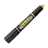Zebra Work Mckee Double-sided Permanent Marker with Box Opener - 6.0 mm/2.0 mm - Black - Markers - Bunbougu