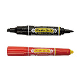 Zebra Work Mckee Double-sided Permanent Marker with Box Opener - 6.0 mm/2.0 mm -  - Markers - Bunbougu