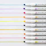 Zebra Mildliner Double-Sided Highlighter - 2022 New Colours - 10 Colour Bundle -  - Highlighters - Bunbougu
