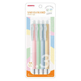 Zebra Sarasa Nano Gel Pen -  Pastel Smoke Colours - 4 Colour Set - 0.3 mm