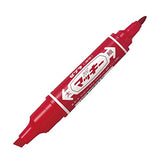 Zebra Hi Mckee Double-sided Permanent Marker - 6.0 mm/1.5 mm - Red - Markers - Bunbougu