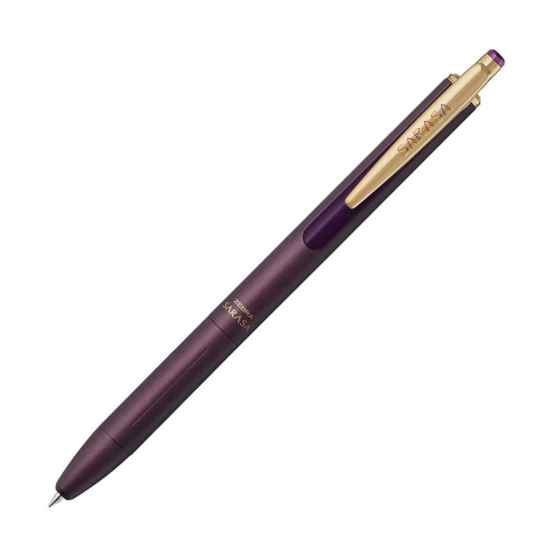 Zebra Sarasa Grand Gel Pen - Metal Body - Vintage Colour - 0.5 mm - Bordeaux Purple - Gel Pens - Bunbougu