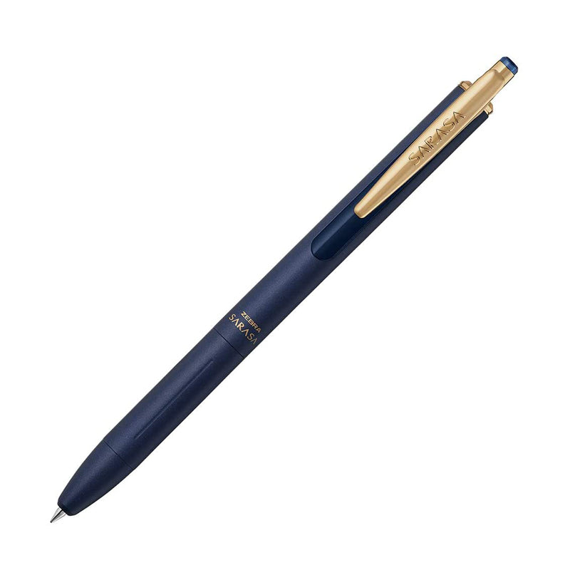 Zebra Sarasa Grand Gel Pen - Metal Body - Vintage Colour - 0.5 mm - Blue Black - Gel Pens - Bunbougu