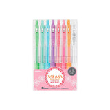 Zebra Sarasa Push Clip Gel Pen - 8 Milk Colour Set - 0.5 mm -  - Gel Pens - Bunbougu