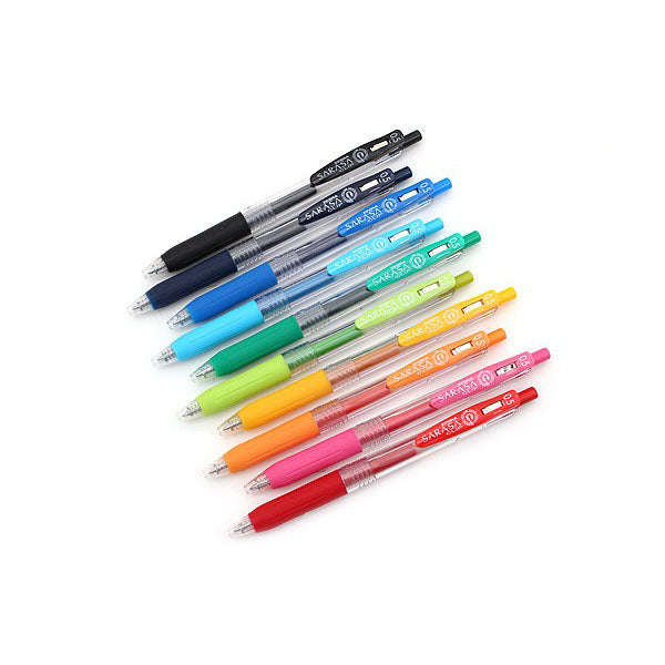 Zebra Sarasa Push Clip Gel Pen - 10 Colour Set - 0.5 mm -  - Gel Pens - Bunbougu