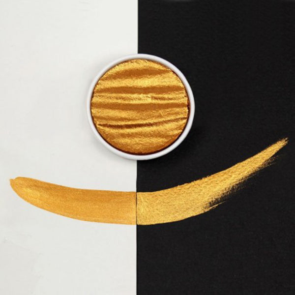 Finetec Coliro Pearl Watercolours Single Pan - Inca Gold -  - Watercolours - Bunbougu
