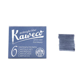 Kaweco Fountain Pen Ink Cartridges - Pack of 6 - Midnight Blue - Ink Cartridges - Bunbougu