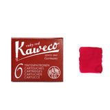 Kaweco Fountain Pen Ink Cartridges - Pack of 6 - Ruby Red - Ink Cartridges - Bunbougu