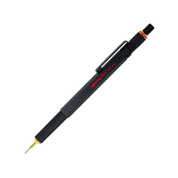 Rotring 800 Retractable Drafting Pencil - Black Barrel - 0.5 mm/0.7 mm - 0.5 mm - Mechanical Pencils - Bunbougu