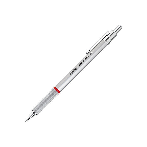 Rotring Rapid Pro Drafting Pencil - Silver Chrome - 0.5 mm/0.7 mm - 0.7 mm - Mechanical Pencils - Bunbougu
