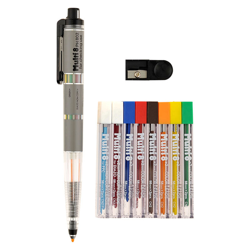 Pentel Multi-8 8 in 1 Lead Holder - 8 Colour Set - 2 mm -  - Mechanical Pencils - Bunbougu