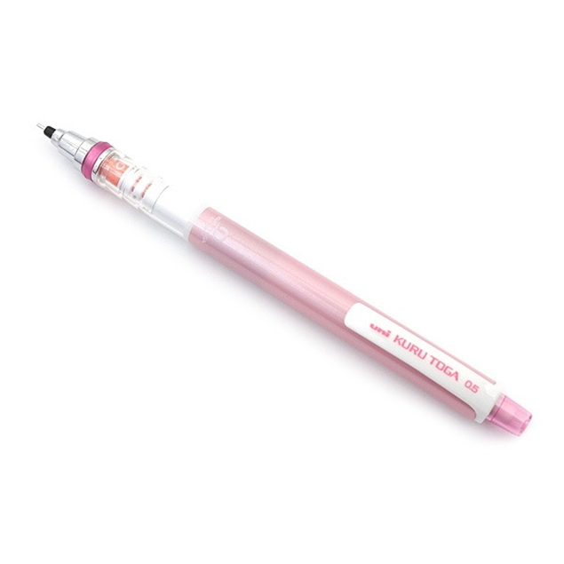 Uni Kuru Toga Standard Auto Lead Rotation Mechanical Pencil - 0.5 mm - Baby Pink - Mechanical Pencils - Bunbougu