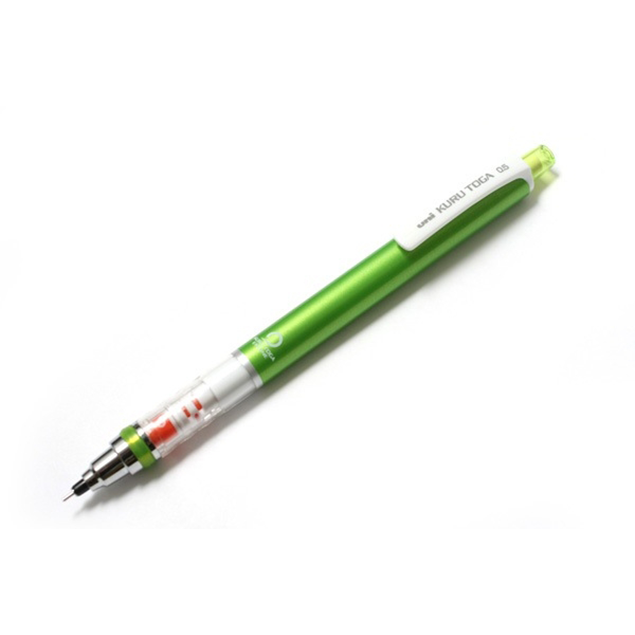 Uni Kuru Toga Standard Auto Lead Rotation Mechanical Pencil - 0.5 mm - Green - Mechanical Pencils - Bunbougu